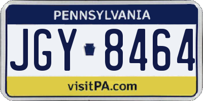 PA license plate JGY8464