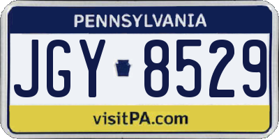 PA license plate JGY8529