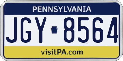 PA license plate JGY8564