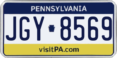 PA license plate JGY8569