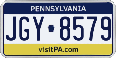 PA license plate JGY8579