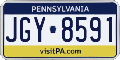 PA license plate JGY8591