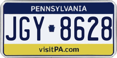 PA license plate JGY8628