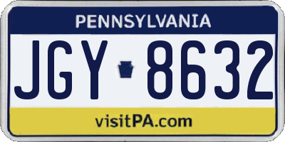PA license plate JGY8632