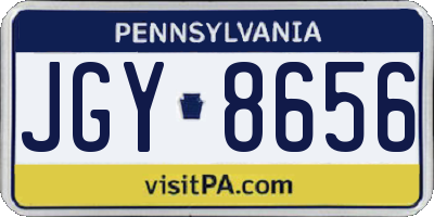 PA license plate JGY8656