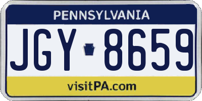 PA license plate JGY8659