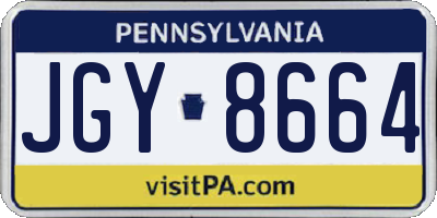 PA license plate JGY8664