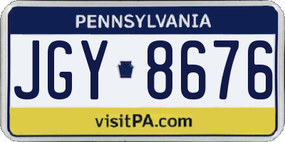 PA license plate JGY8676