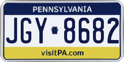 PA license plate JGY8682