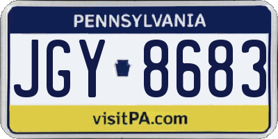 PA license plate JGY8683