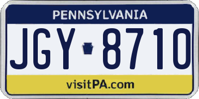 PA license plate JGY8710