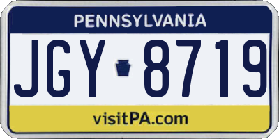 PA license plate JGY8719