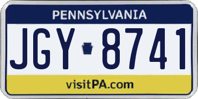 PA license plate JGY8741