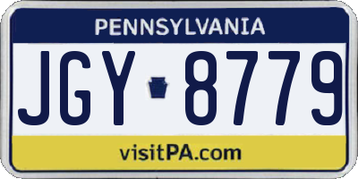 PA license plate JGY8779