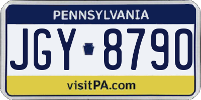 PA license plate JGY8790