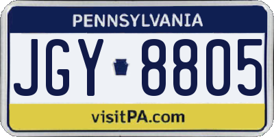 PA license plate JGY8805