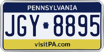 PA license plate JGY8895