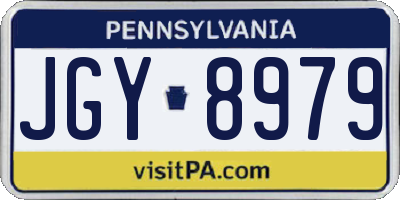 PA license plate JGY8979