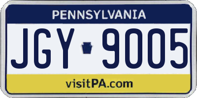 PA license plate JGY9005
