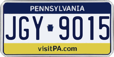 PA license plate JGY9015