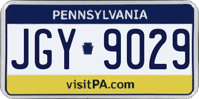 PA license plate JGY9029