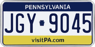 PA license plate JGY9045
