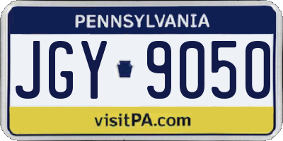 PA license plate JGY9050
