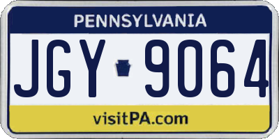 PA license plate JGY9064