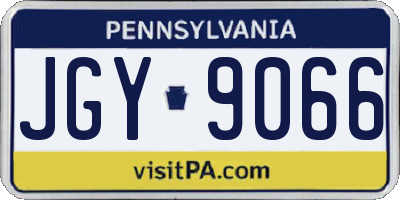 PA license plate JGY9066