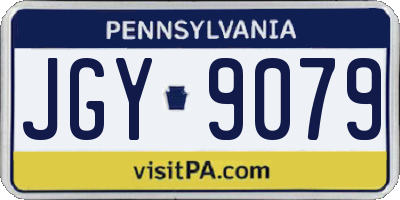 PA license plate JGY9079