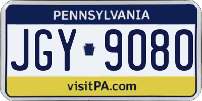 PA license plate JGY9080