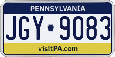 PA license plate JGY9083