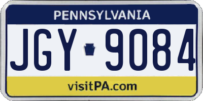 PA license plate JGY9084