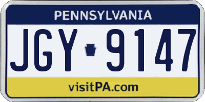 PA license plate JGY9147
