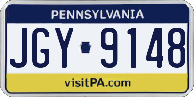 PA license plate JGY9148