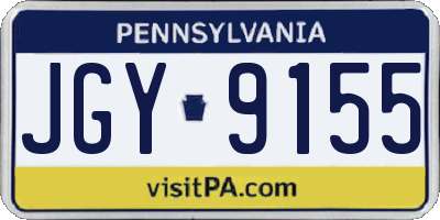 PA license plate JGY9155