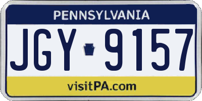 PA license plate JGY9157