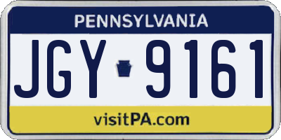 PA license plate JGY9161