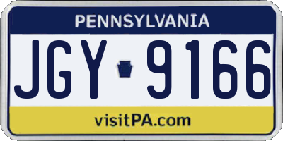 PA license plate JGY9166