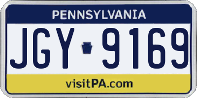 PA license plate JGY9169