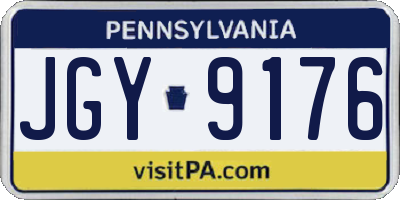 PA license plate JGY9176