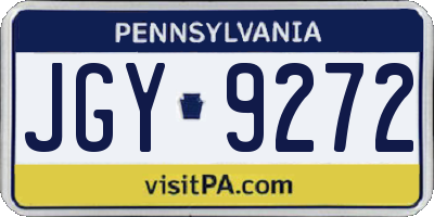 PA license plate JGY9272