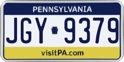 PA license plate JGY9379