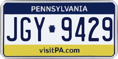 PA license plate JGY9429