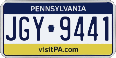 PA license plate JGY9441