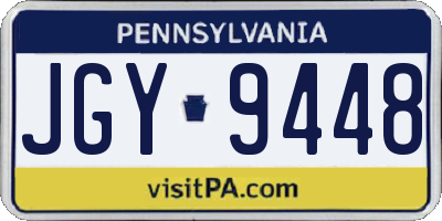 PA license plate JGY9448
