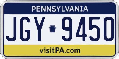 PA license plate JGY9450
