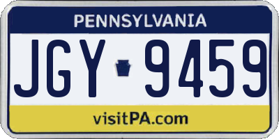 PA license plate JGY9459