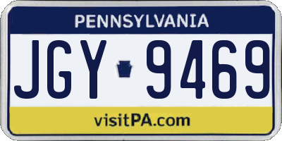 PA license plate JGY9469