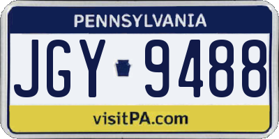 PA license plate JGY9488